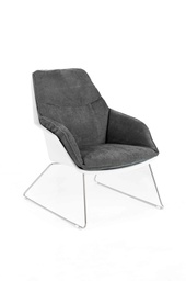 [OM/451/GS]  Poltrona in polipropilene grigio scuro 85 cm x 74 cm H. 86 cm