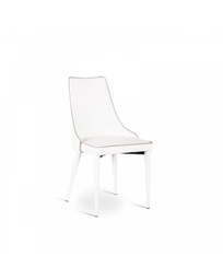 [OM/192/BI] 4x Sedia in similpelle Myriam bianca STS
