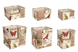 [B0210752] 2x Set6 P.Oggetti Botanic Rett Rosso
