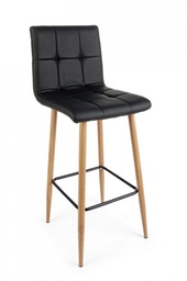 [B0733220] 2x Sgabello Bar Bruce Pu Nero