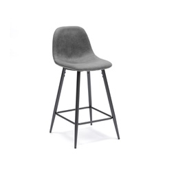 [OM/315/GR] 4x Sgabello in similpelle grigio 50x491h cm