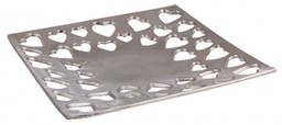[B0936696] 2x Vassoio Cathy Qu Cuore Alluminio 30X30