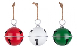 [B0933720] 3x Pendaglio Bell Met L Lucido Ass3