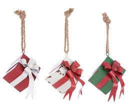 [B0933750] 3x Pendaglio Grace Bell Met Pacco Regalo As