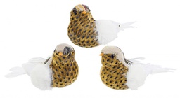 [B0935996] 3x Set3 Clip Dafne Uccellino Multi Ocra