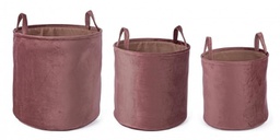 [B0212975] 3x Set3 P.Oggetti Velvet To Rosa