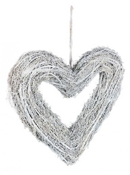 [B0932414] 4x Pendaglio Cuore Forest Bianco