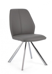 [B0730089] 4x Sedia Maxwell Pu Grigio