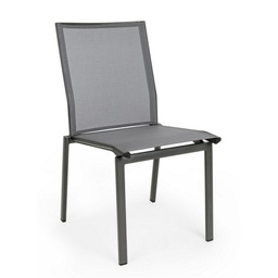 [B0662485] 4x Sedia antracite in alluminio stile design