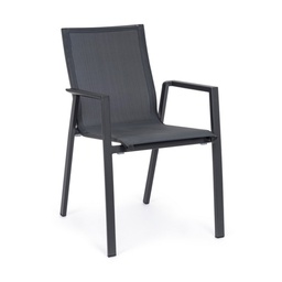 [B0663160] 4x Sedia con bracciolo in alluminio