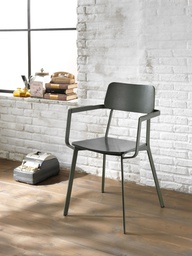 [OM/337/VE] 4x Sedia in legno laccato verde 61 cm x 51.5 cm H. 82 cm