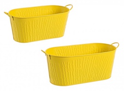 [B0502805] 4x Set2 C.Vaso Corteccia C-Manico Ov Giallo