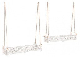 [B0938200] 4x Set2 Vassoio Hilaris Rett Bianco Stella