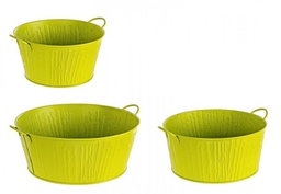[B0502810] 4x Set3 C.Vaso Corteccia C-Manico To Verde