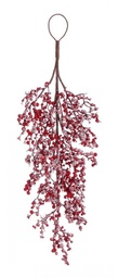 [B0934794] 6x Decor. Delia Bacche Rosso Ghiacc Goccia
