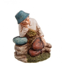 [B0915091] 6x Figura Presepe Pastore Dormiente H16