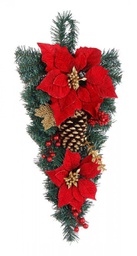 [B0934845] 8x Decor. Josie Poinsettia Rosso Goccia
