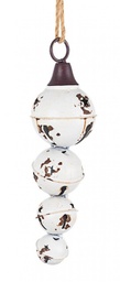 [B0932679] 8x Pendaglio 4F Bell Met Bianco