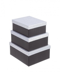 [B0929760] 8x Set3 Scatola Glitter Nero