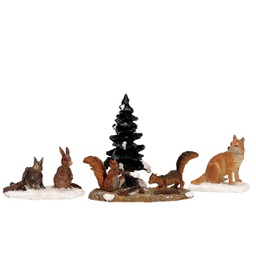 [1998901] ANIMALI DEL BOSCO, SET DI 4