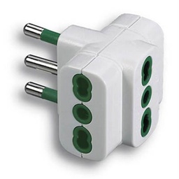 [1909368] Adattatore Triplo 16A 16A Bipasso Fme Bianco 2P+T