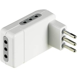 [024555] Adattatore angolare a 3 prese - 10A