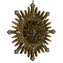 [V6194190000] Addobbo resina oro cm16,7x2,1x17,1