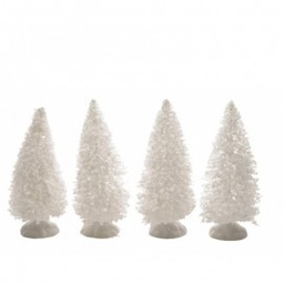 [19625807] Alberi Pino Bianco decorazione natalizia 4x h10 cm 4 pezzi
